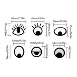 2 Rolls Cartoon Eye Stickers Self-Adhesive DIY Craft Paper for Handmade Projects