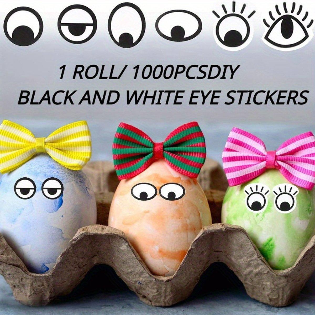 Arts & Crafts: 2 Rolls Cartoon Eye Stickers Self-Adhesive DIY Craft Paper for Handmade Projects
