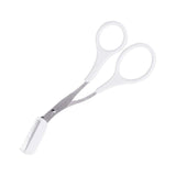 Shaving & Grooming: Eyebrow Scissors with Comb Stainless Steel Makeup Trimmer Beauty Tool 3 Colours - Black (Eyebrow Razor + Scissor)