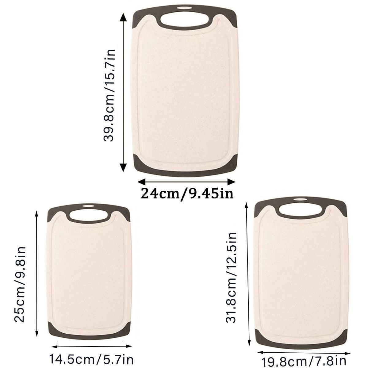 Kitchen Utensils: 3PCS Wheat Straw Cutting Board Kitchen Chopping Board for Vegetables Meat Fruit
