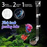 Aquarium Filters & Pumps: Aquarium Feeding Tube Multifunctional Fish Tank Floating Feeding Ring Shrimp Feeder