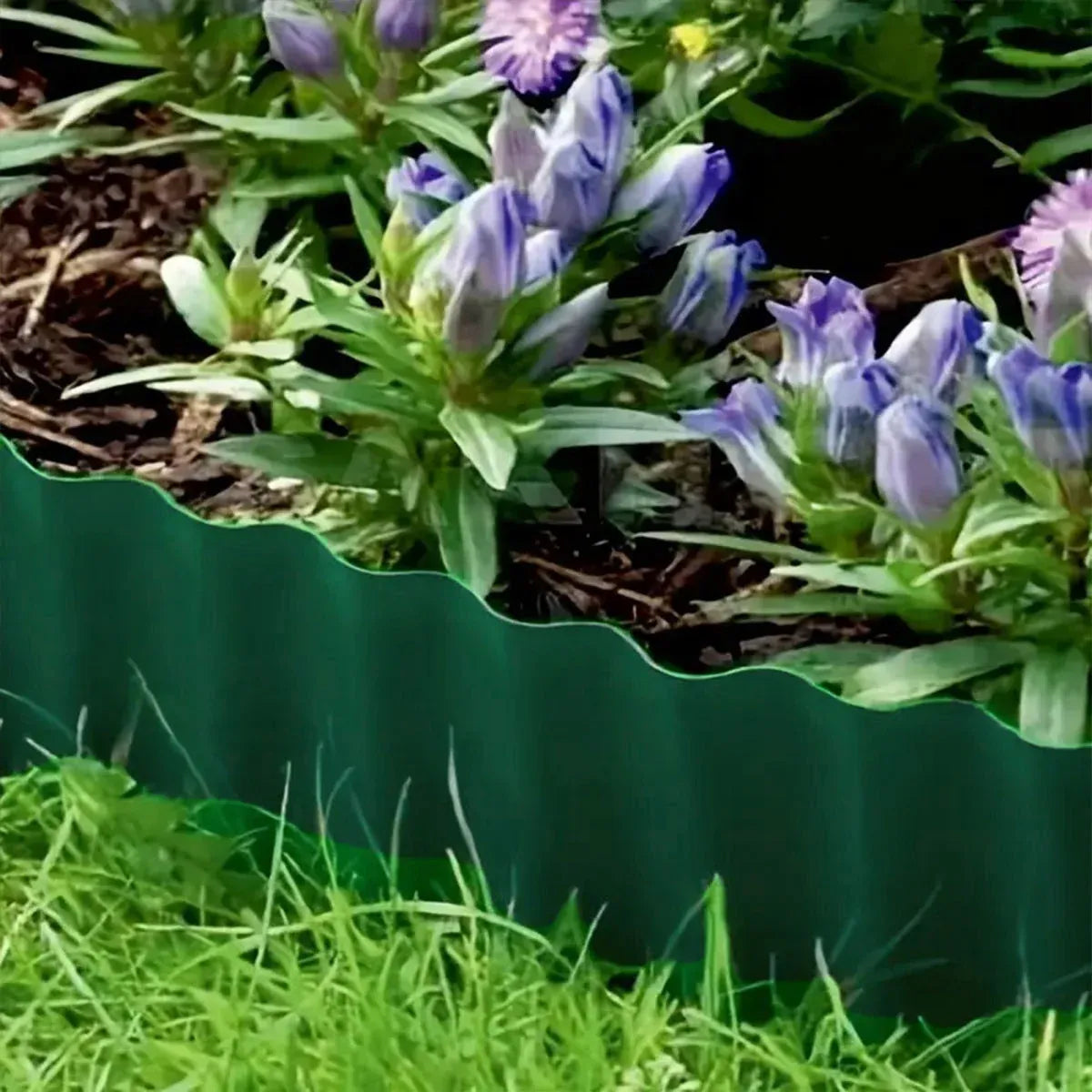Green Garden Landscape Edging Border Flexible Lawn Fence Roll Outdoor Decor - 15cm