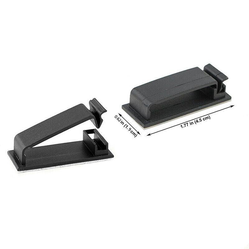 Cable Management: Adhesive Cable Clips Management Clamp Wire Organiser Rectangle Tidy Desk Holder