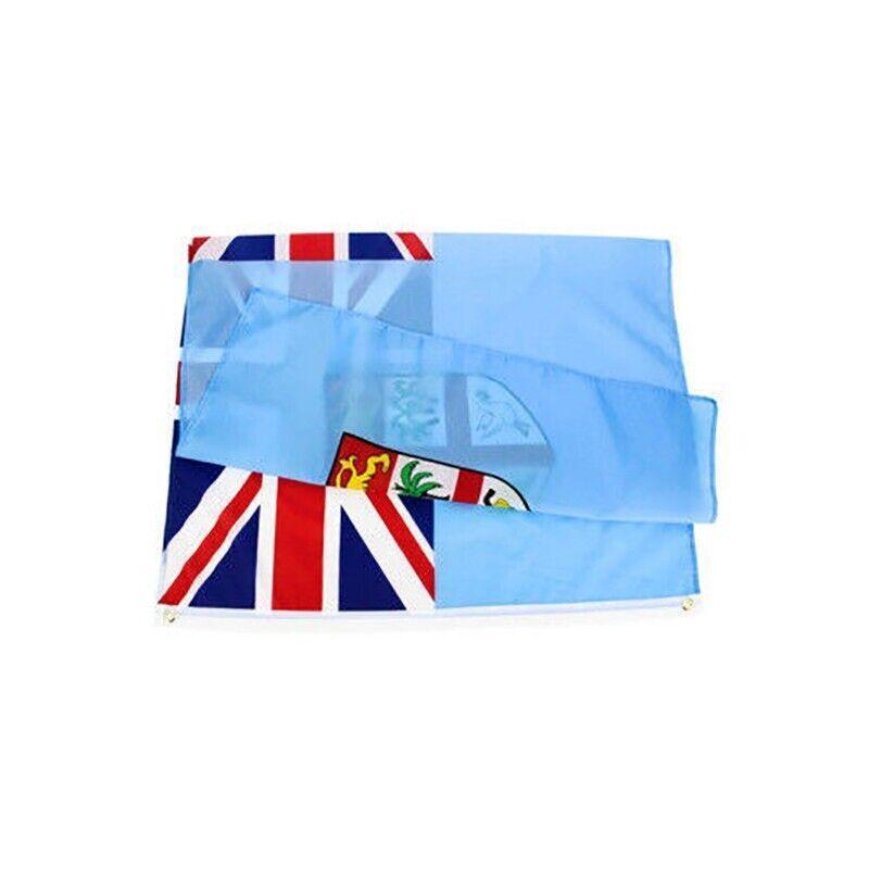 Outdoor Decorations & Lights: Large Fiji Fijian Flag Pacific Island Heavy Duty Outdoor 90 X 150 CM - 3ft x 5ft