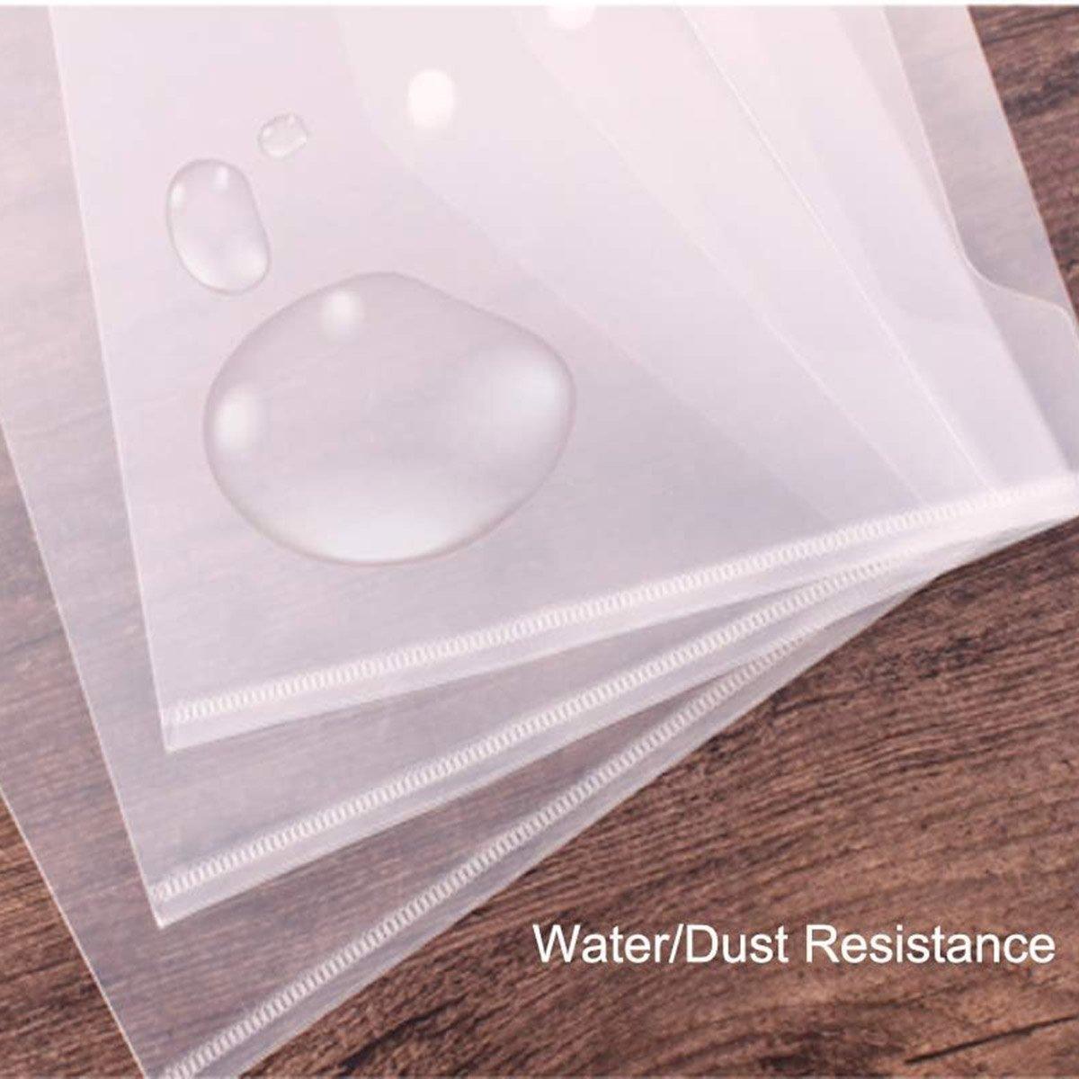 Office Supplies: 12pcs A4 Plastic File Bag Translucent Document Storage Pouch with Button Closure
