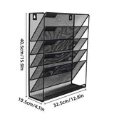 Storage Boxes: 5 Tier Iron File Organiser Desktop File Management Shelf for Office Storage Desk