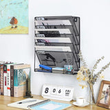 Storage Boxes: 5 Tier Iron File Organiser Desktop File Management Shelf for Office Storage Desk