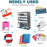 Storage Boxes: 5 Tier Iron File Organiser Desktop File Management Shelf for Office Storage Desk