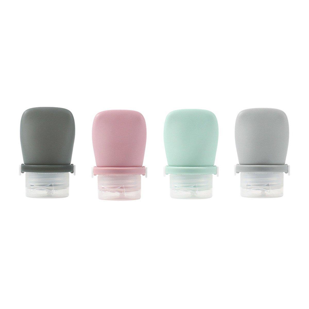 Cosmetic & Toiletry Bags: 4pcs Travel Storage Bottles Set Refillable Silicone for Shampoo Lotion Cosmetics