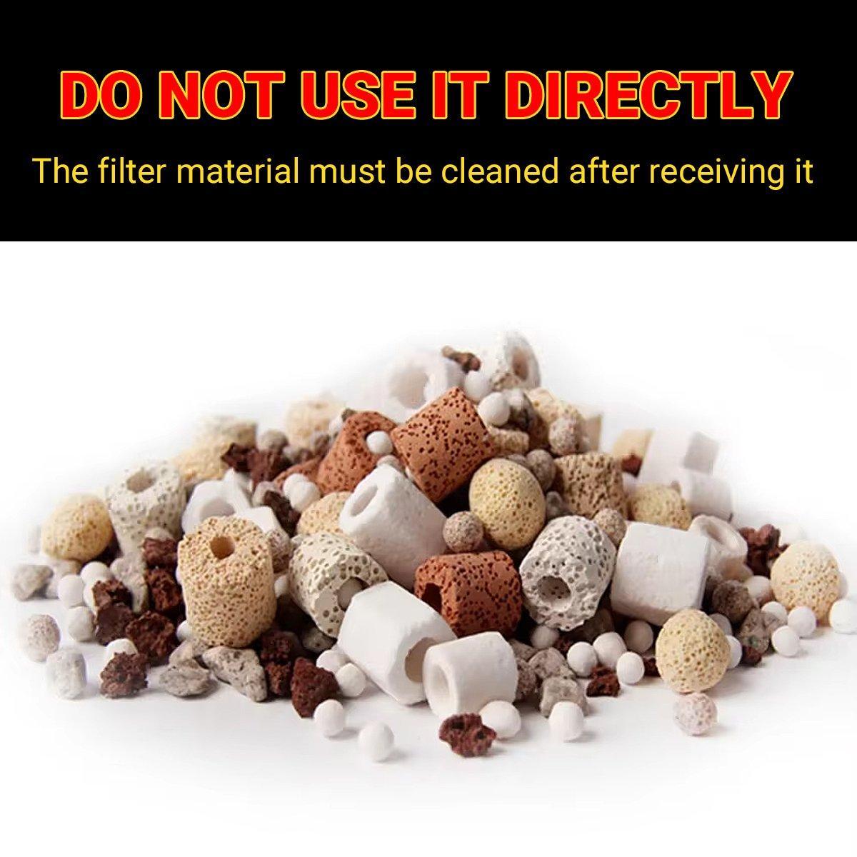 Aquarium Filters & Pumps: 500g Fish Tank Water Filter Media Aquarium Filtration Material Sponge Pad - Maifan Stone