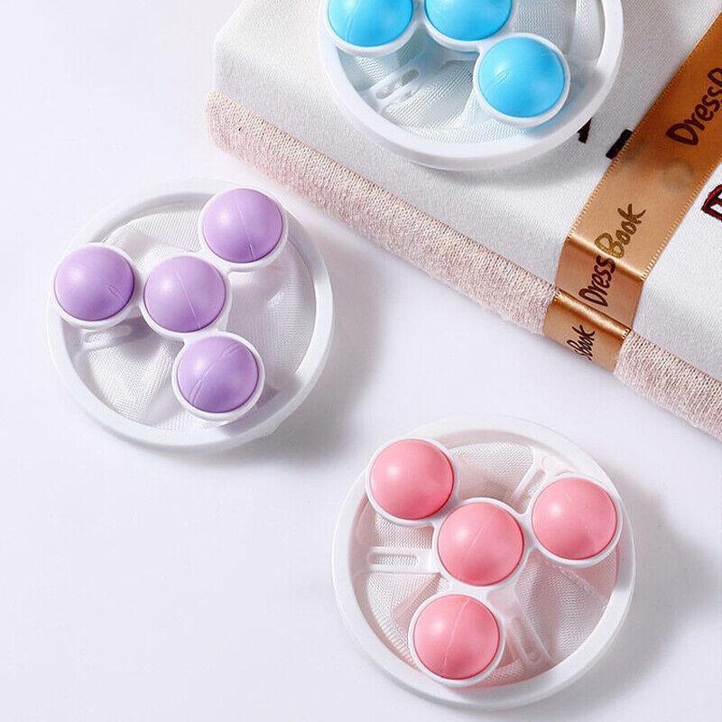 Outdoor Lights: 2 Pcs Reusable Hair Lint Catcher Removal Net Bag Wash Machine Float Filter - Blue