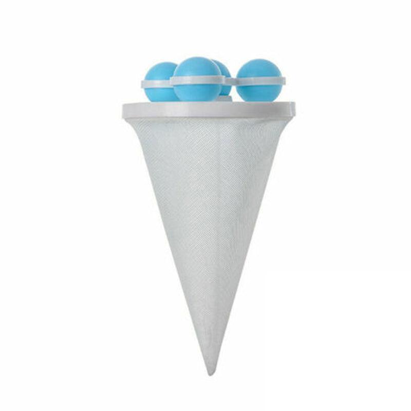 Outdoor Lights: 2 Pcs Reusable Hair Lint Catcher Removal Net Bag Wash Machine Float Filter - Pink