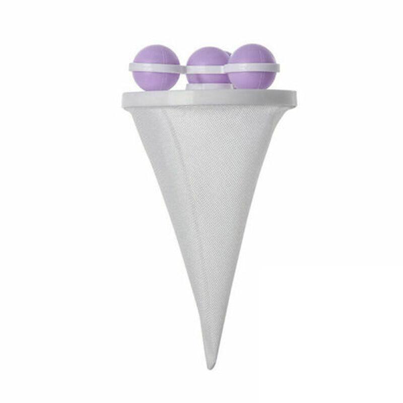 Outdoor Lights: 2 Pcs Reusable Hair Lint Catcher Removal Net Bag Wash Machine Float Filter - Pink