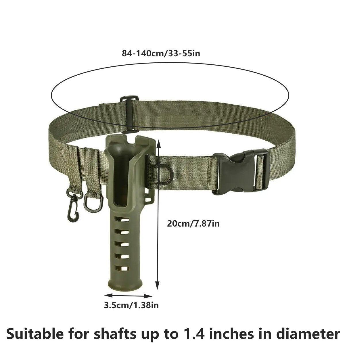 Fishing Tackle: Adjustable Fishing Rod Holder Belt Portable Waist Strap Fishing Gear Rod Storage