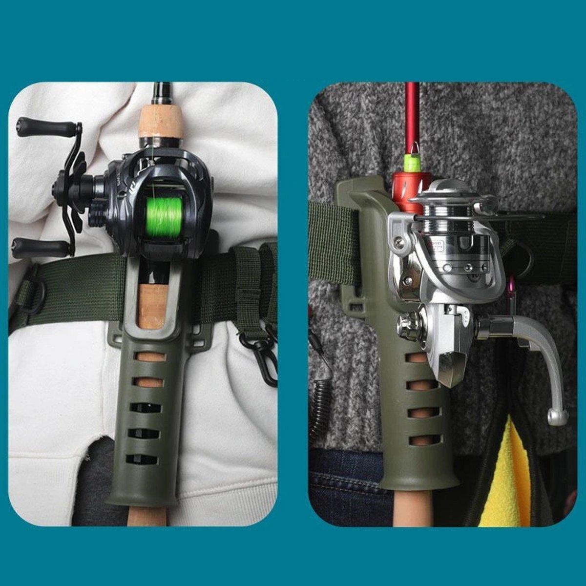 Fishing Tackle: Adjustable Fishing Rod Holder Belt Portable Waist Strap Fishing Gear Rod Storage
