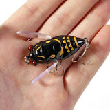 Fishing Tackle: 4X Winged Cicada 40mm Fishing Lure Topwater Popper Freshwater Bream Bass Bream