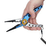Fishing Tackle: Aluminium Fishing Pliers Hook Remover Line Cutter Braid Mono Split Ring Fish Grip - Red+Silver