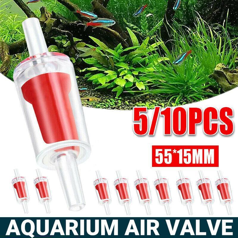 Aquarium Filters & Pumps: 5/10X Check Valve Fish Tank Aquarium Air Pump Silicone Non-Return One Way Airline - 5PCS