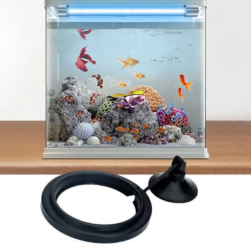 Aquarium Decor: Fish Feeding Ring Aquarium Fish Tank Feeder Floating Fish Food Feeder Fish Food Black - Black Circle