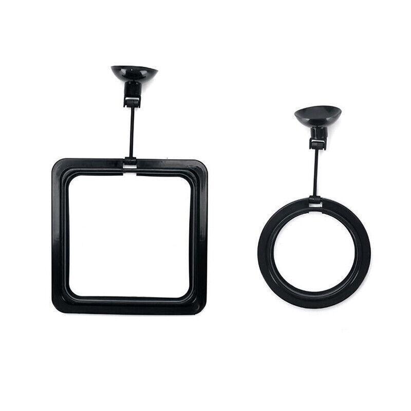 Aquarium Decor: Fish Feeding Ring Aquarium Fish Tank Feeder Floating Fish Food Feeder Fish Food Black - Black Square