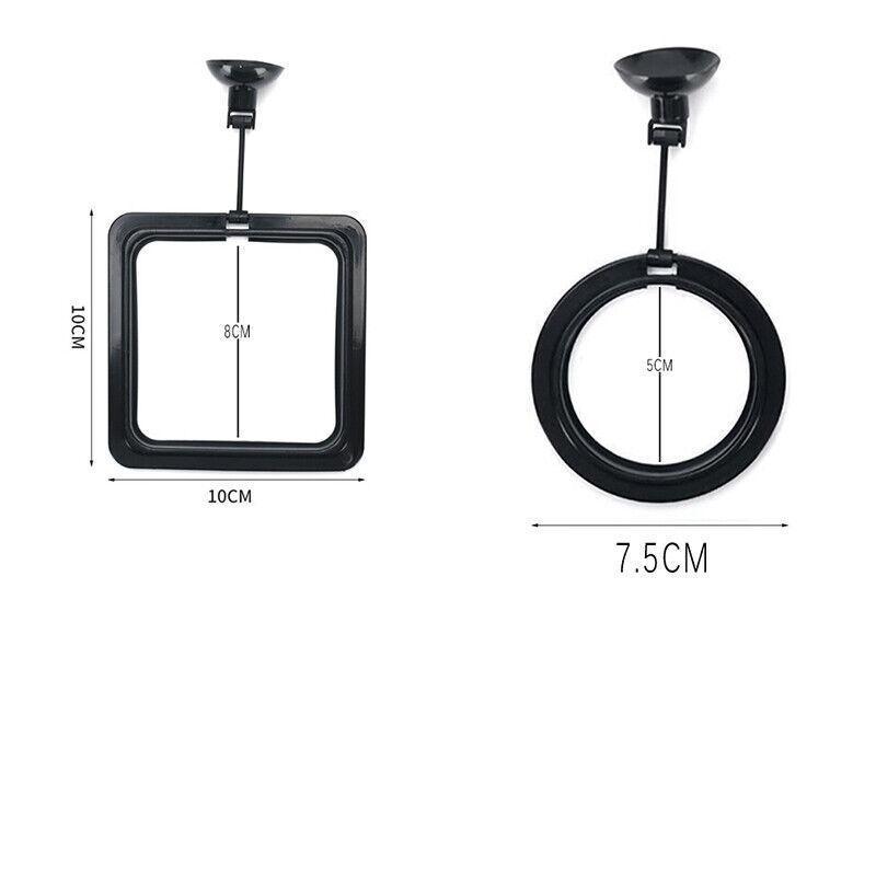Aquarium Decor: Fish Feeding Ring Aquarium Fish Tank Feeder Floating Fish Food Feeder Fish Food Black - Black Square