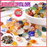 Arts & Crafts: Colorful Mixed Stone Crystal Chips - 100G Bulk Lot