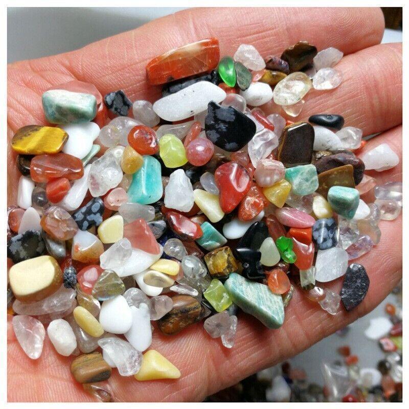 Arts & Crafts: Colorful Mixed Stone Crystal Chips - 100G Bulk Lot