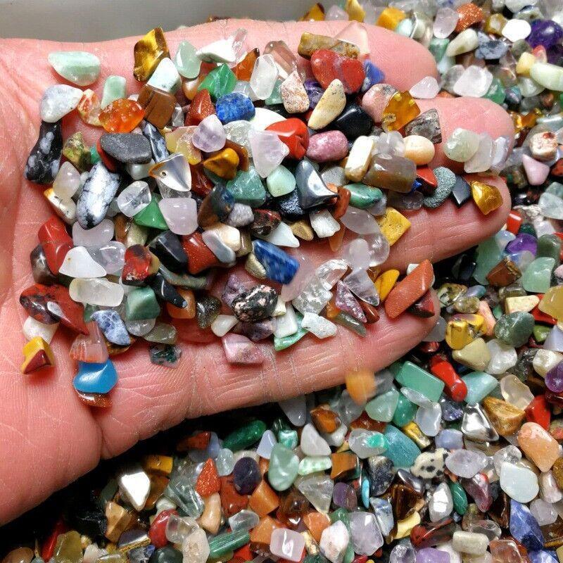 Arts & Crafts: Colorful Mixed Stone Crystal Chips - 100G Bulk Lot