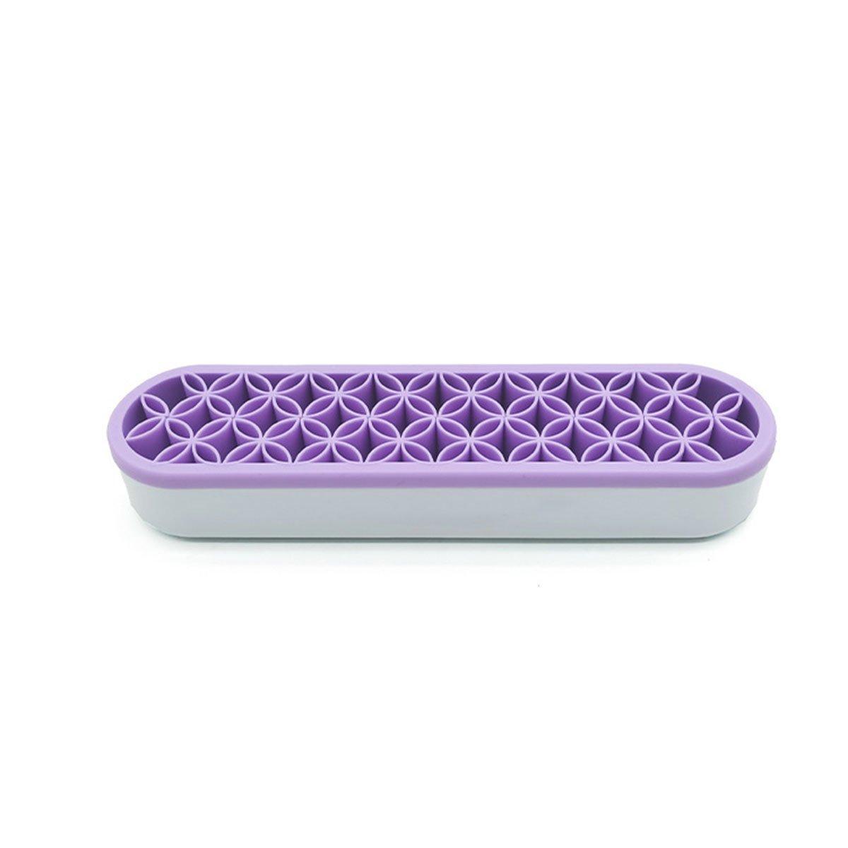 Storage Boxes: Silicone Makeup Organizer Cosmetic Storage Box Lipstick Brush Holder Desktop Box - Flesh Pink