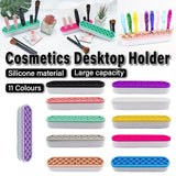 Storage Boxes: Silicone Makeup Organizer Cosmetic Storage Box Lipstick Brush Holder Desktop Box - Light Purple