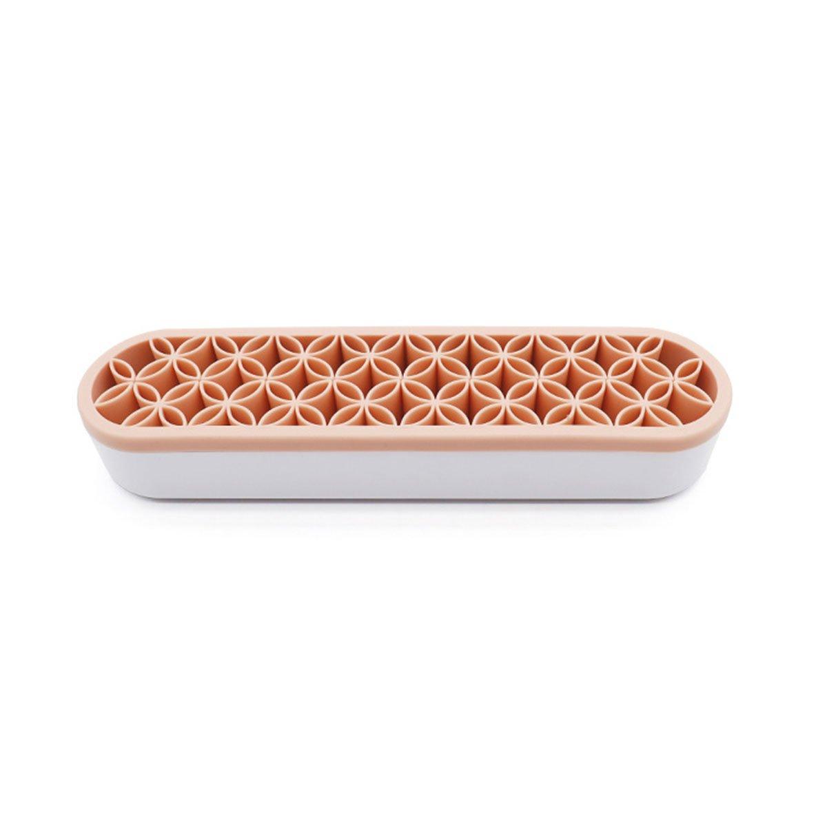 Storage Boxes: Silicone Makeup Organizer Cosmetic Storage Box Lipstick Brush Holder Desktop Box - Purple