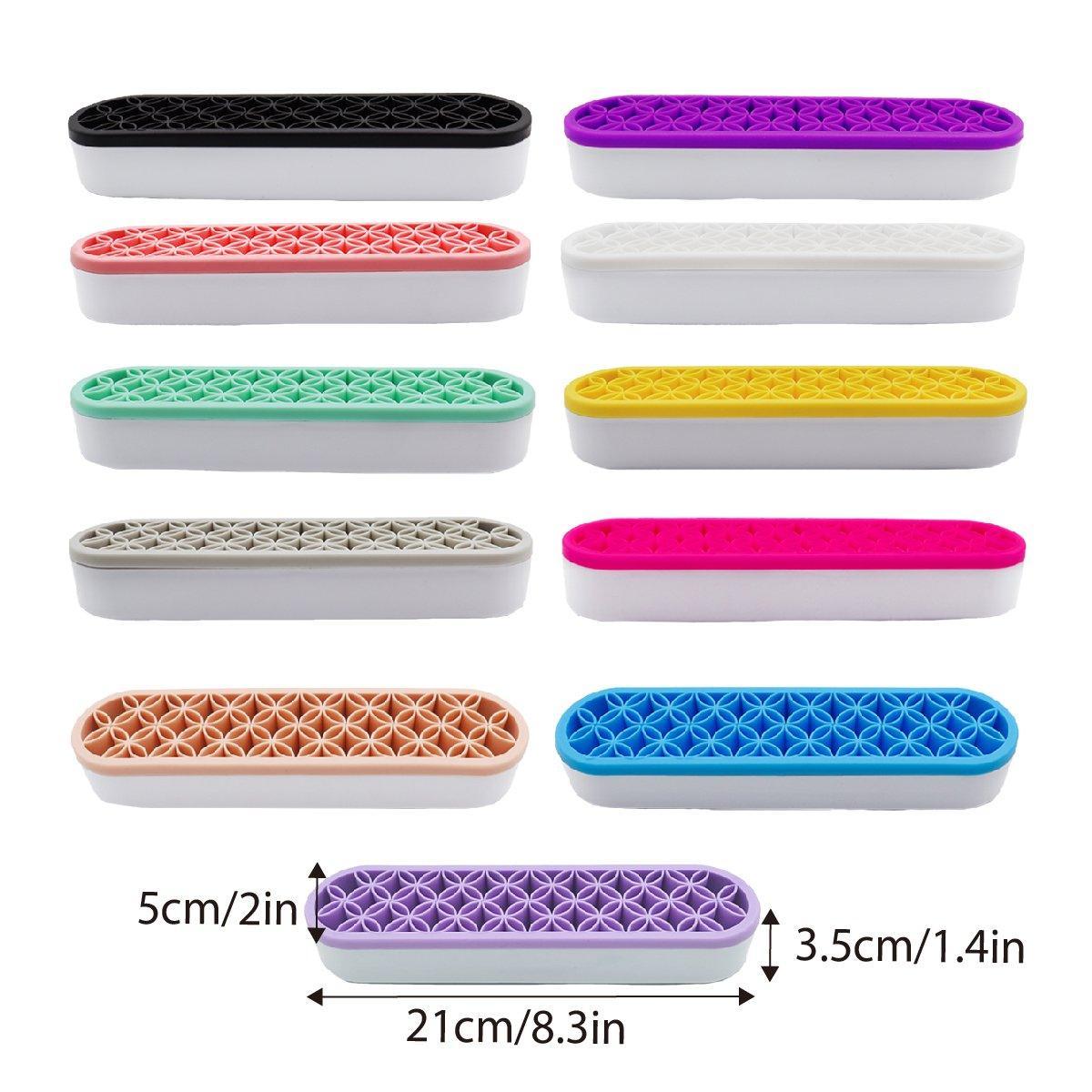 Storage Boxes: Silicone Makeup Organizer Cosmetic Storage Box Lipstick Brush Holder Desktop Box - Yellow