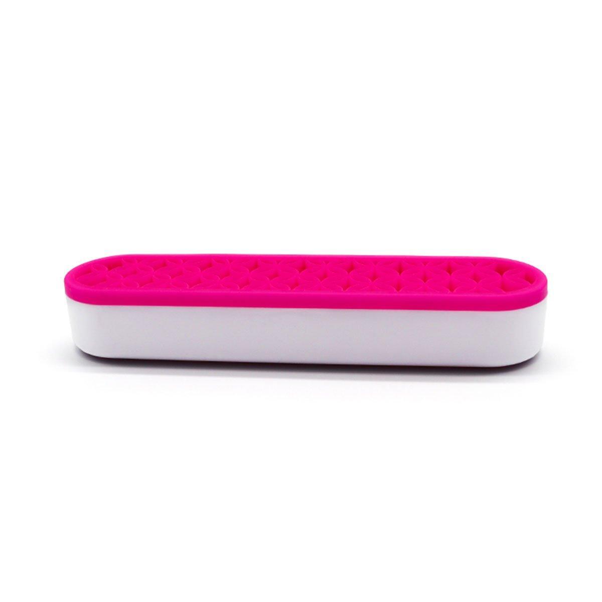 Storage Boxes: Silicone Makeup Organizer Cosmetic Storage Box Lipstick Brush Holder Desktop Box - Yellow