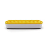 Storage Boxes: Silicone Makeup Organizer Cosmetic Storage Box Lipstick Brush Holder Desktop Box - Yellow