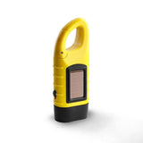 Night Lights & Ambient Lighting: Hand Crank Solar Powered Rechargeable Led Camping Emergency Flashlight - Black