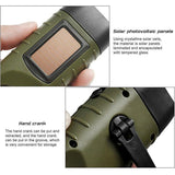 Night Lights & Ambient Lighting: Hand Crank Solar Powered Rechargeable Led Camping Emergency Flashlight - Yellow