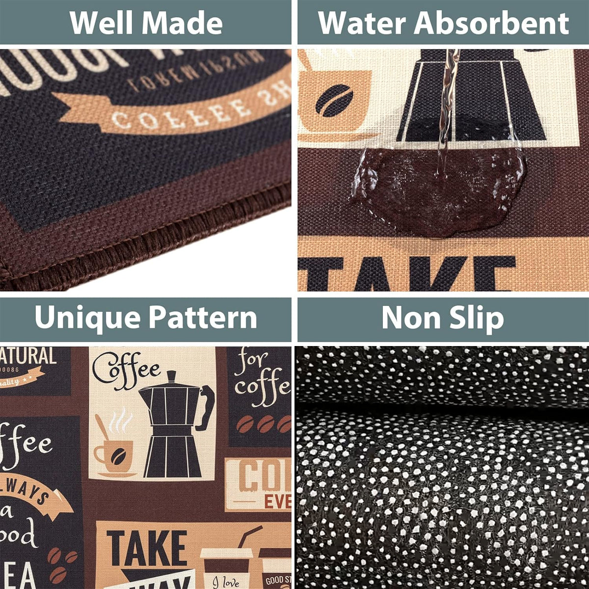 Bath Mats & Rugs: Printed Non Slip Door Floor Rug Mat Kitchen Bathroom Carpet Mat Water Absorbent