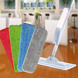 Commercial Cleaning Equipment: Replacement Microfiber Flat Mop Head Refill Floor Cleaning Pads Absorbent Cloths - Grey