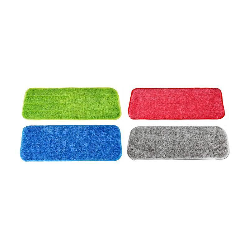 Commercial Cleaning Equipment: Replacement Microfiber Flat Mop Head Refill Floor Cleaning Pads Absorbent Cloths - Grey