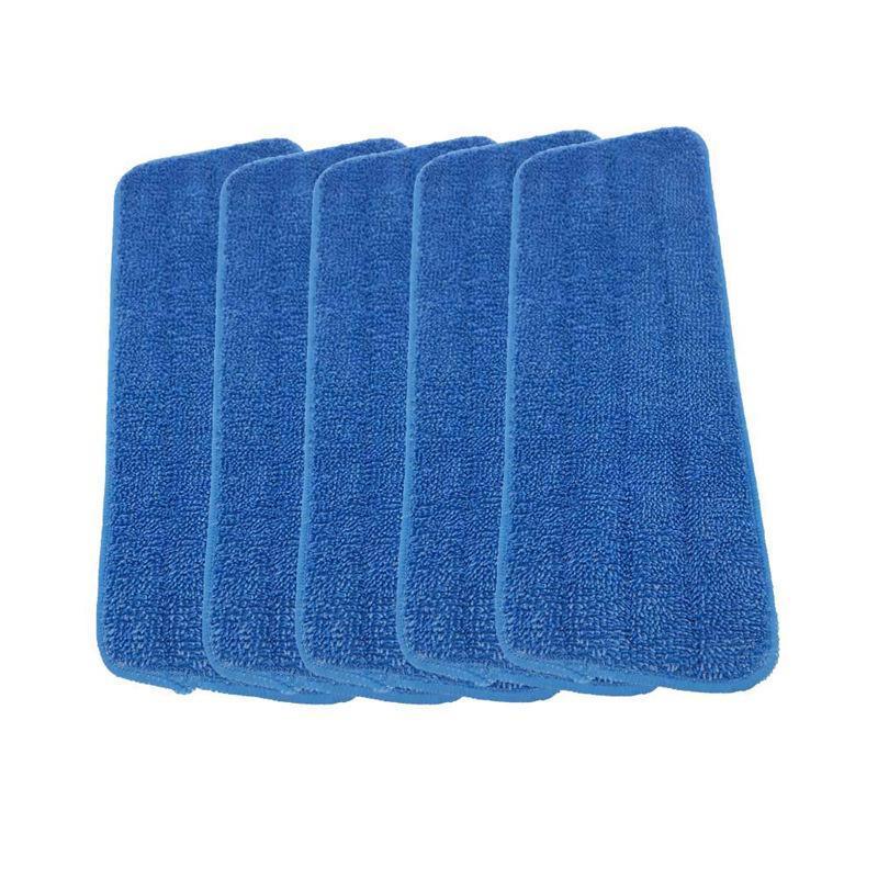 Commercial Cleaning Equipment: Replacement Microfiber Flat Mop Head Refill Floor Cleaning Pads Absorbent Cloths - Green