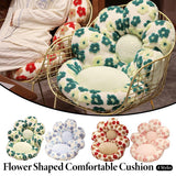 Sofas & Sofa Beds: Cute Soft Seat Cushion Flower Shaped Lazy Sofa Pad for Office Chairs and Home Use - Green