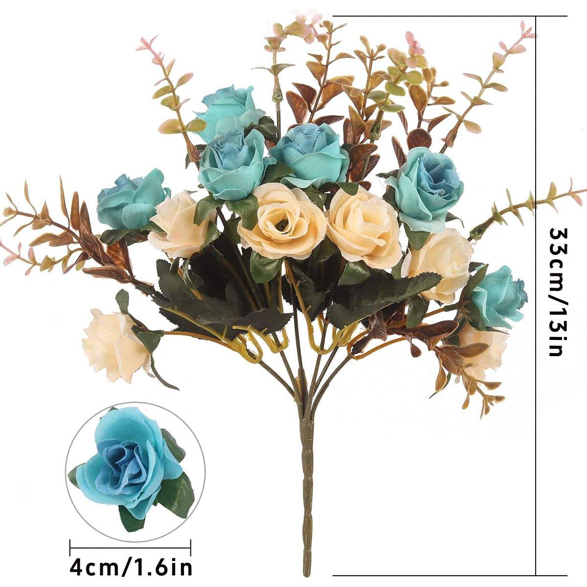 Artificial Flowers & Plants: 4pcs Artificial Flowers Home Decoration Floral Arrangement for Living Room Decor