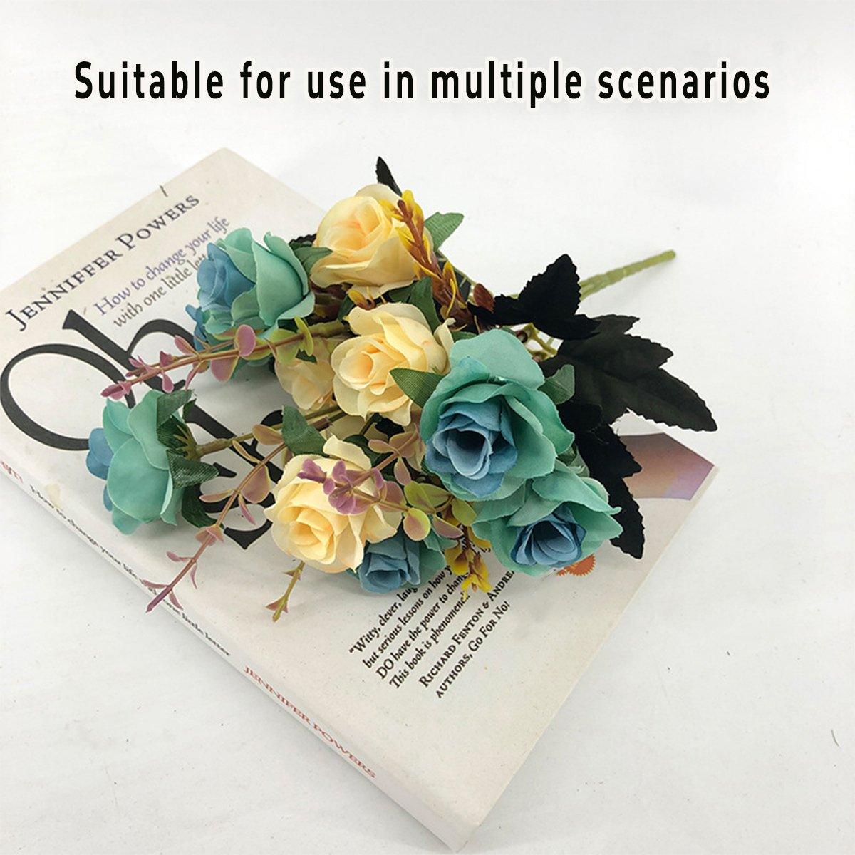 Artificial Flowers & Plants: 4pcs Artificial Flowers Home Decoration Floral Arrangement for Living Room Decor