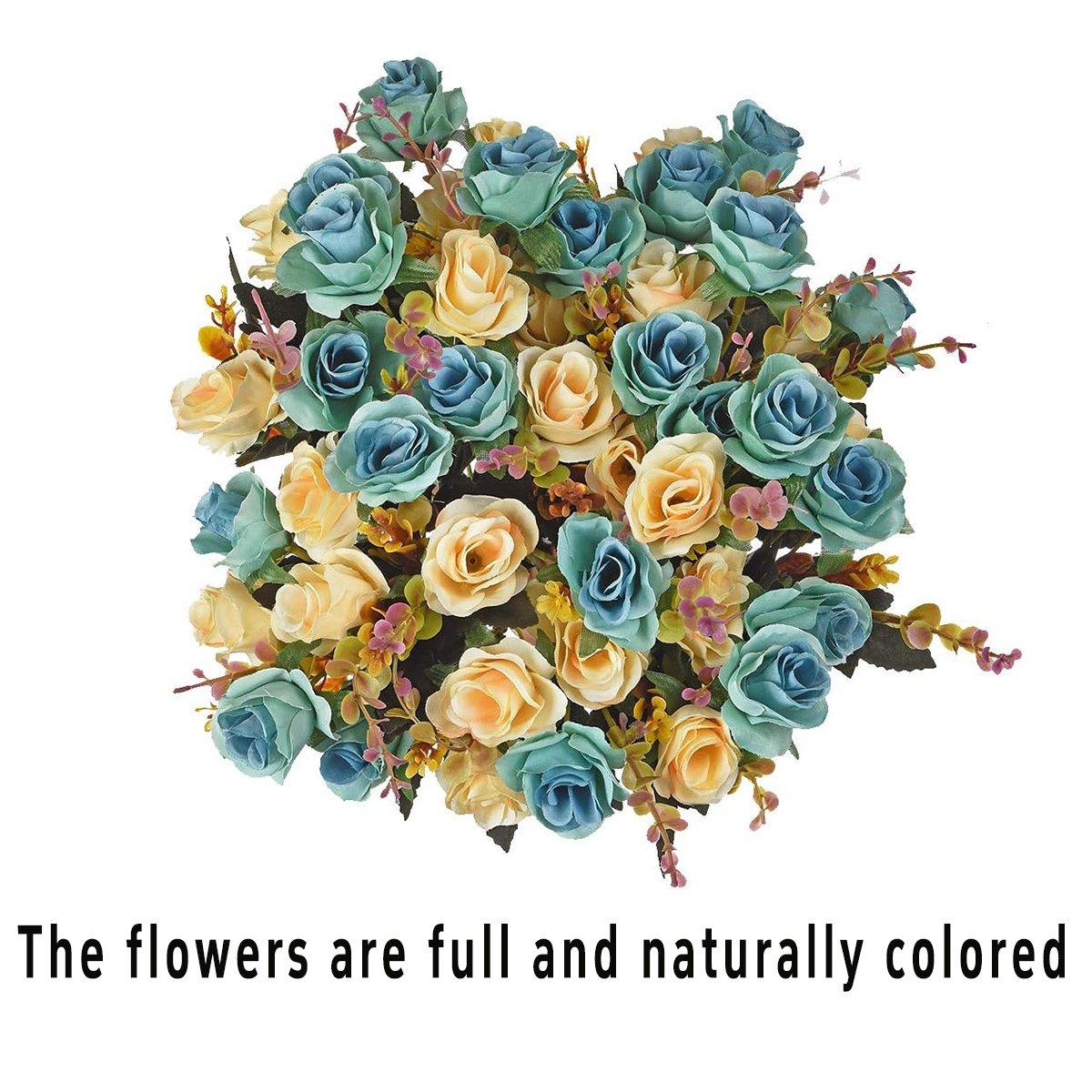Artificial Flowers & Plants: 4pcs Artificial Flowers Home Decoration Floral Arrangement for Living Room Decor