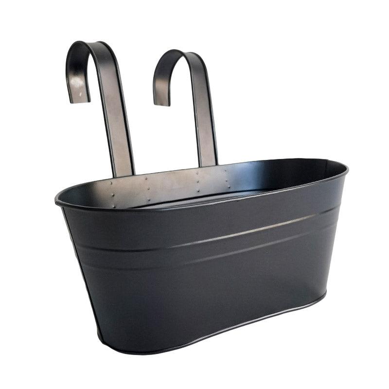 Garden Beds & Planters: 3pcs Double Hooks Hanging Planter Basket for Balcony Fence Outdoor Garden Pots