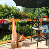 3pcs Double Hooks Hanging Planter Basket for Balcony Fence Outdoor Garden Pots