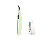 Makeup Brushes: Old Shaver Razor Eyebrow Knife Folding Manual Shaver Holder Home Salon Tool Au - Yellow+10PCS Blades