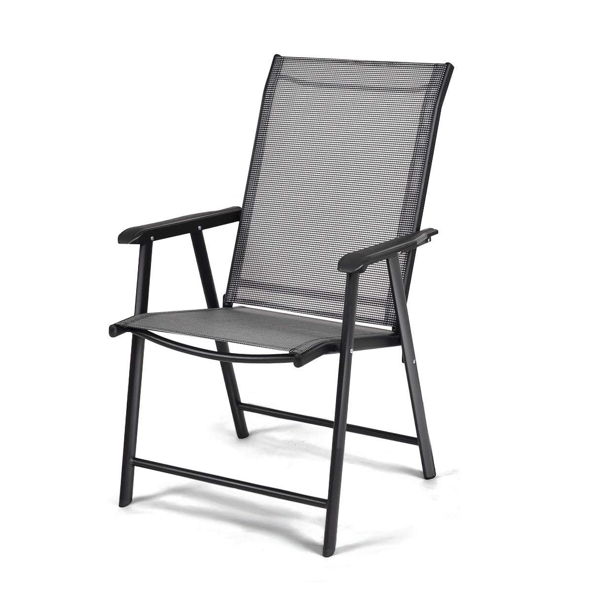Outdoor Chairs: Outdoor Folding Chair Metal Portable Patio Balcony Chair with Backrest Sub Chair