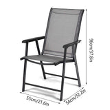 Outdoor Chairs: Outdoor Folding Chair Metal Portable Patio Balcony Chair with Backrest Sub Chair