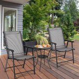 Outdoor Chairs: Outdoor Folding Chair Metal Portable Patio Balcony Chair with Backrest Sub Chair